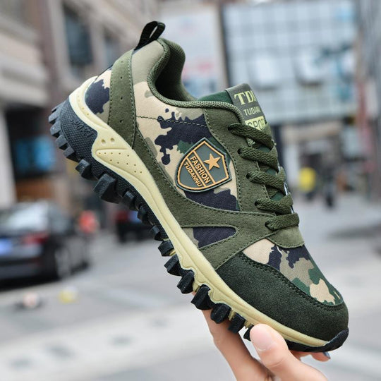 Damen Sportliche Camouflage Sneakers mit rutschfester Profilsohle R&B