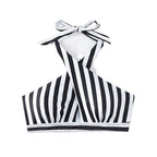 Damen Triangel-Bikinioberteil mit stylischem Streifenmuster