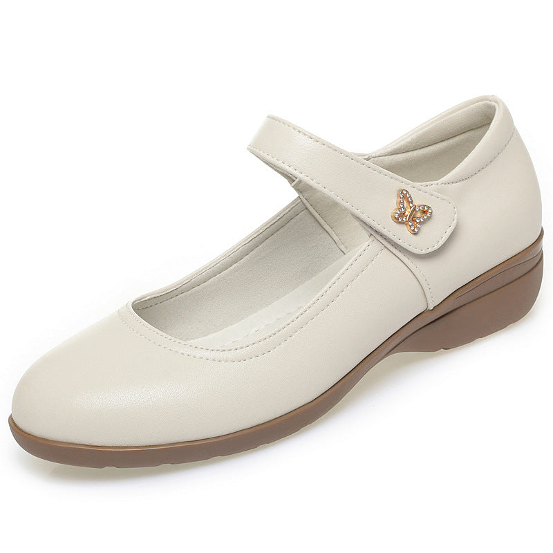 Damen Komfortable Ballerinas mit luftiger Lochmusterung und verstellbarem Riemen R&B