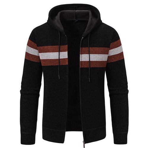 Herren modische Kapuzenjacke mit strukturiertem Design und elegantem Innenkragen R&B