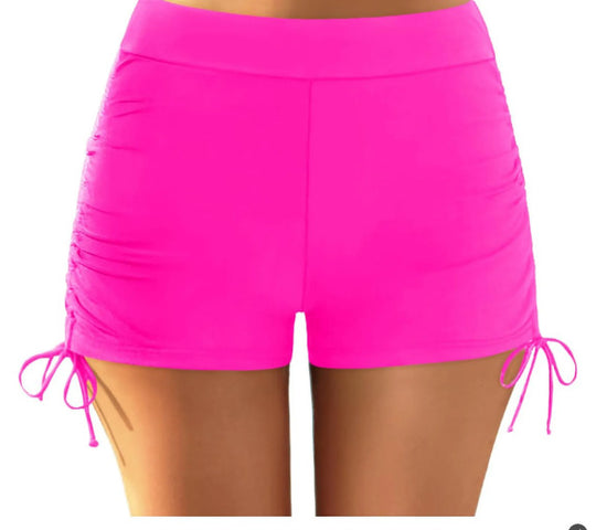 Damen Figurschmeichelnde Badeshorts mit Raffung und Seitenschnürung R&B