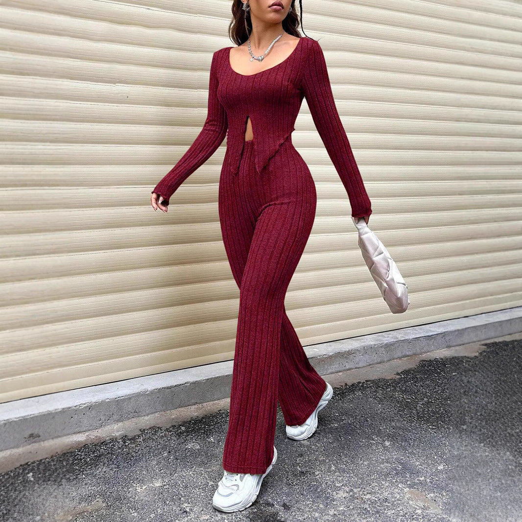 Damen Strickanzug mit modischem Cut-Out R&B