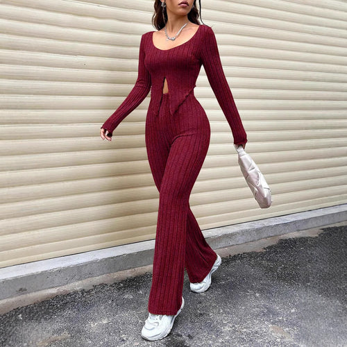 Damen Strickanzug mit modischem Cut-Out R&B