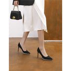 Damen elegante spitze High Heel Pumps mit goldenen Akzenten R&B