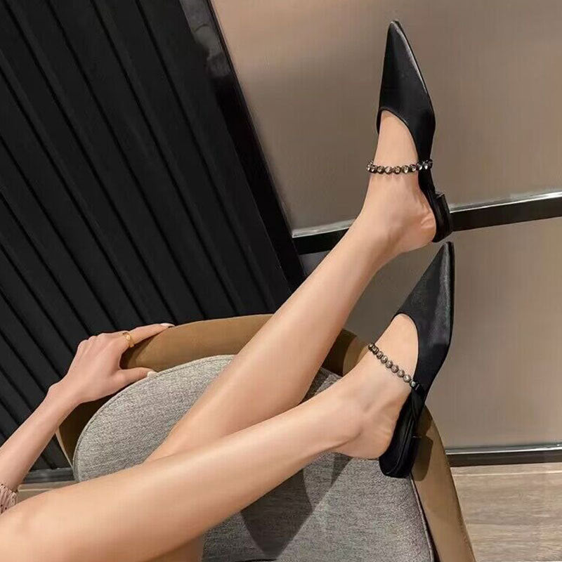 Damen Elegante und funkelnde Pumps mit spitzem Design und glamourösem Akzent R&B