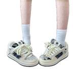 Damen Sportliche Sneaker mit atmungsaktiver Oberflächenstruktur und modischem Design R&B
