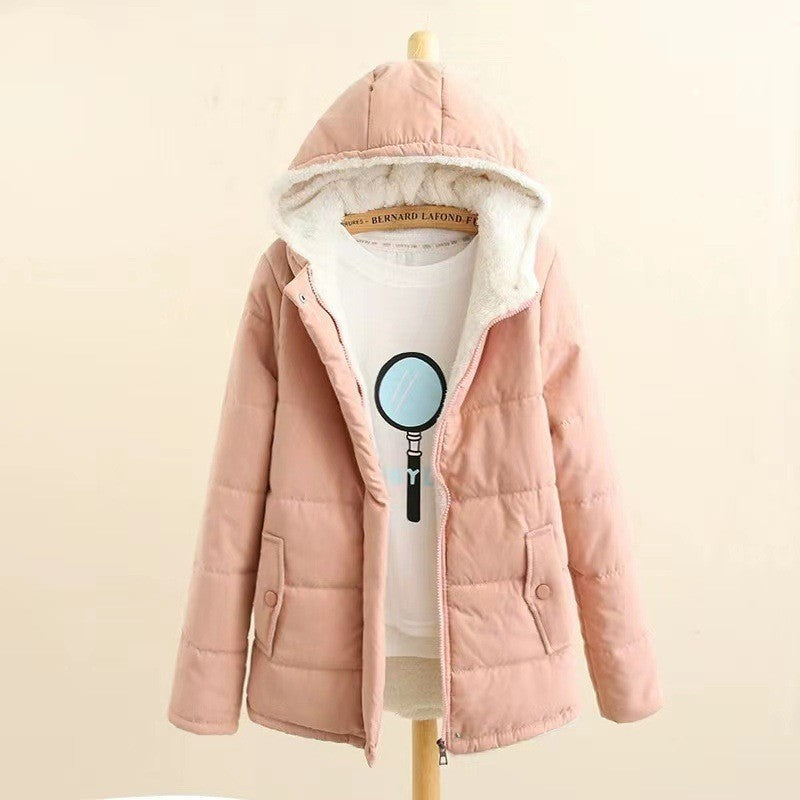 Damen gesteppte Winterjacke mit Kapuze und warmem Innenfutter R&B