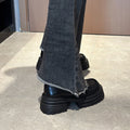 Damen Chunky Chelsea Boots mit rutschfester Gummisohle und stabiler Plattform R&B