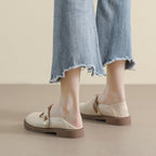 Damen elegante Ballerinas mit Schleifenakzent