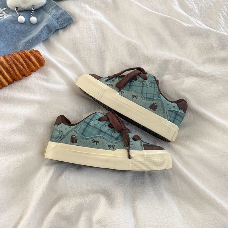 Damen Sportliche Sneaker im lässigen Karomuster mit modernem Design