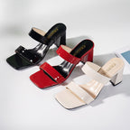Damen Sandalen mit Blockabsatz R&B