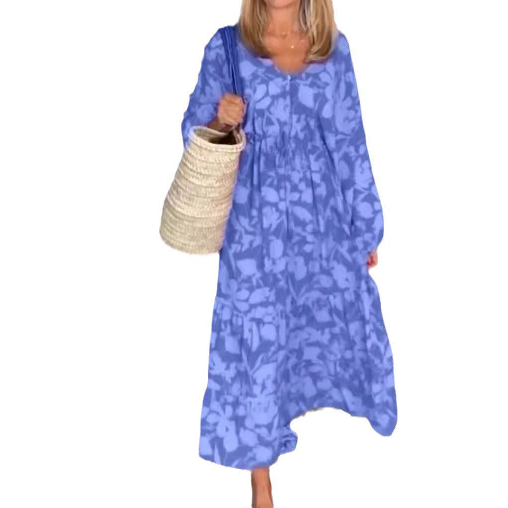 Damen Maxikleid mit raffiniertem Schnitt und eleganten Details Heidi-Mode
