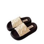 Damen Komfortable Slide-Pantoletten mit geflochtenem Design EB
