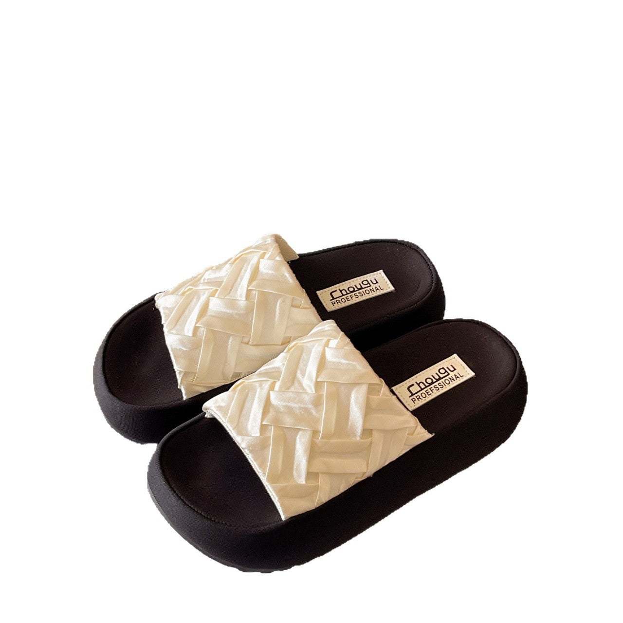 Damen Komfortable Slide-Pantoletten mit geflochtenem Design EB