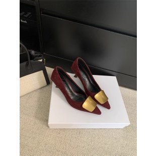 Damen elegante Pumps mit goldener Schnalle R&B