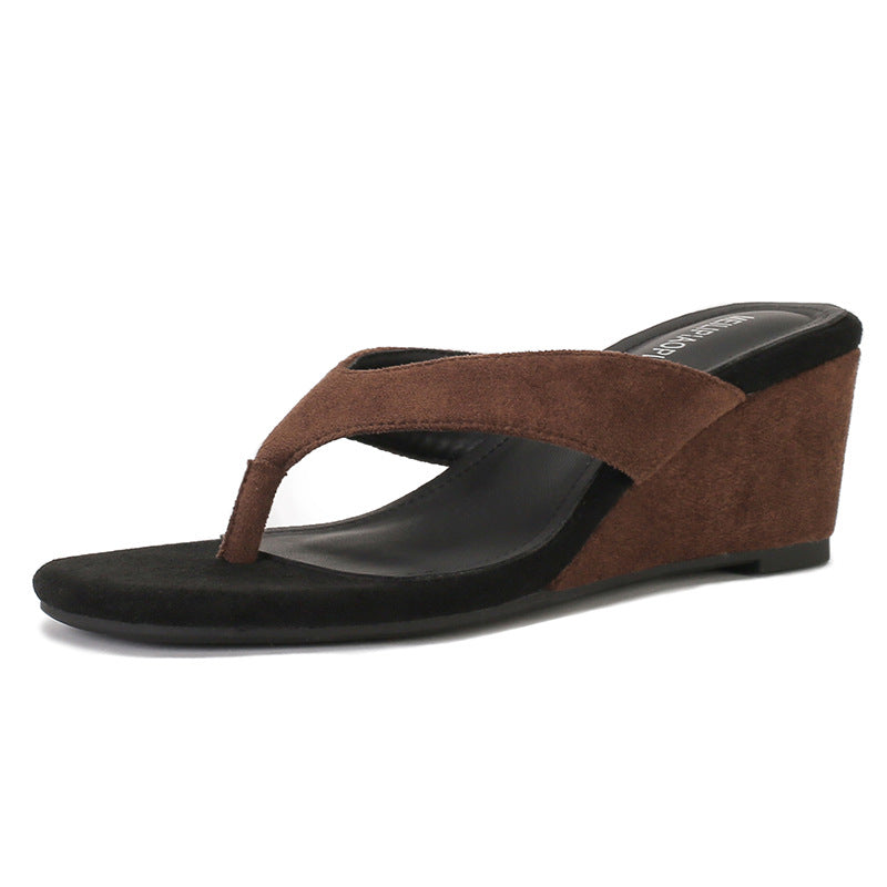 Damen Elegante Wedge-Pantoletten R&B