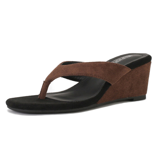 Damen Elegante Wedge-Pantoletten R&B