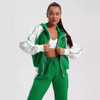 Damen Sportlicher Hoodie-Trainingsanzug mit eleganten Details und hochwertigem Material