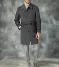 Herren eleganter Trenchcoat mit Taillengürtel und modernen Akzenten R&B