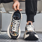 Damen Sportliche und modische Sneakers mit auffälligem Muster R&B