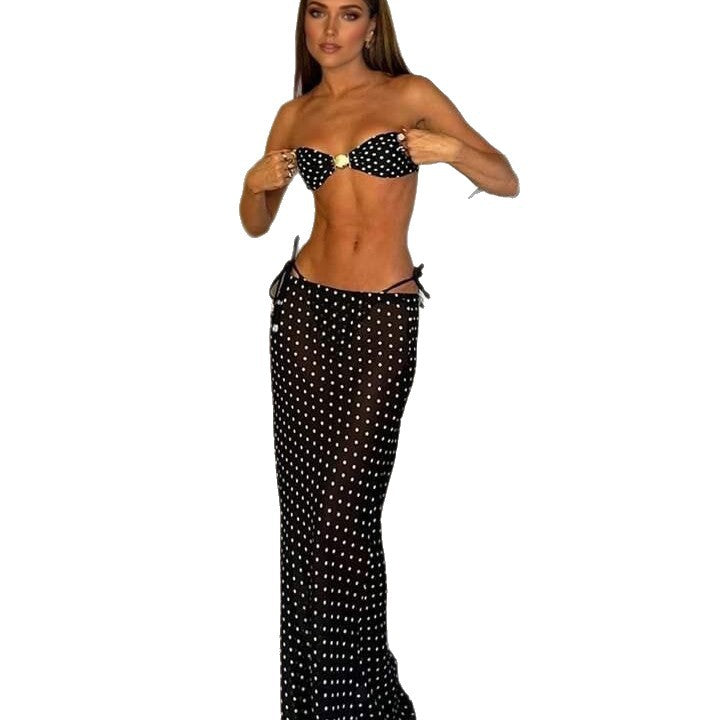 Damen Bandeau-Bikini mit modischer Schnittführung R&B