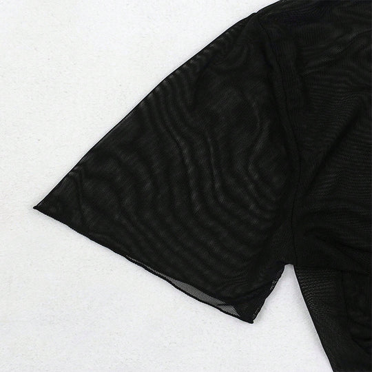 Damen Kurzes Transparentes Oberteil R&B