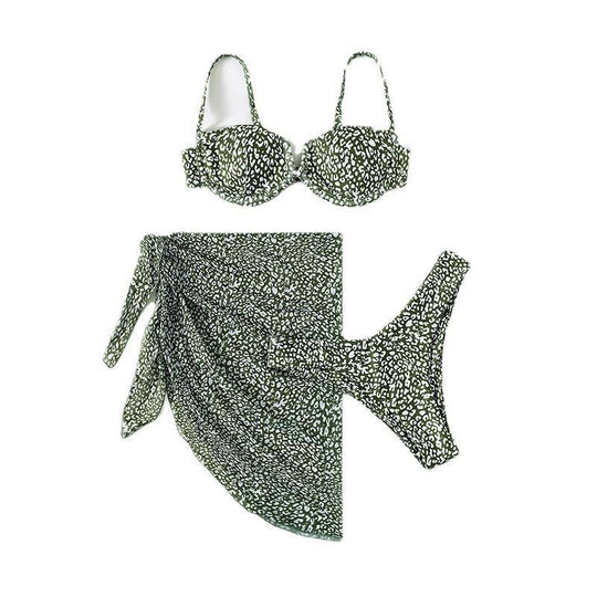 Damen Push-Up-Bikini mit elegantem Leopardenmuster R&B