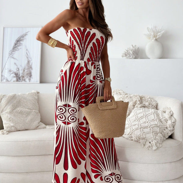 Damen Sommer Jumpsuit mit floralem Design R&B