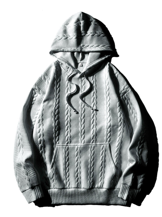 Herren Kapuzenpullover mit strukturiertem Muster R&B