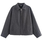 Damen modische Kurzjacke im lässigen Oversize-Stil mit eleganten Details R&B