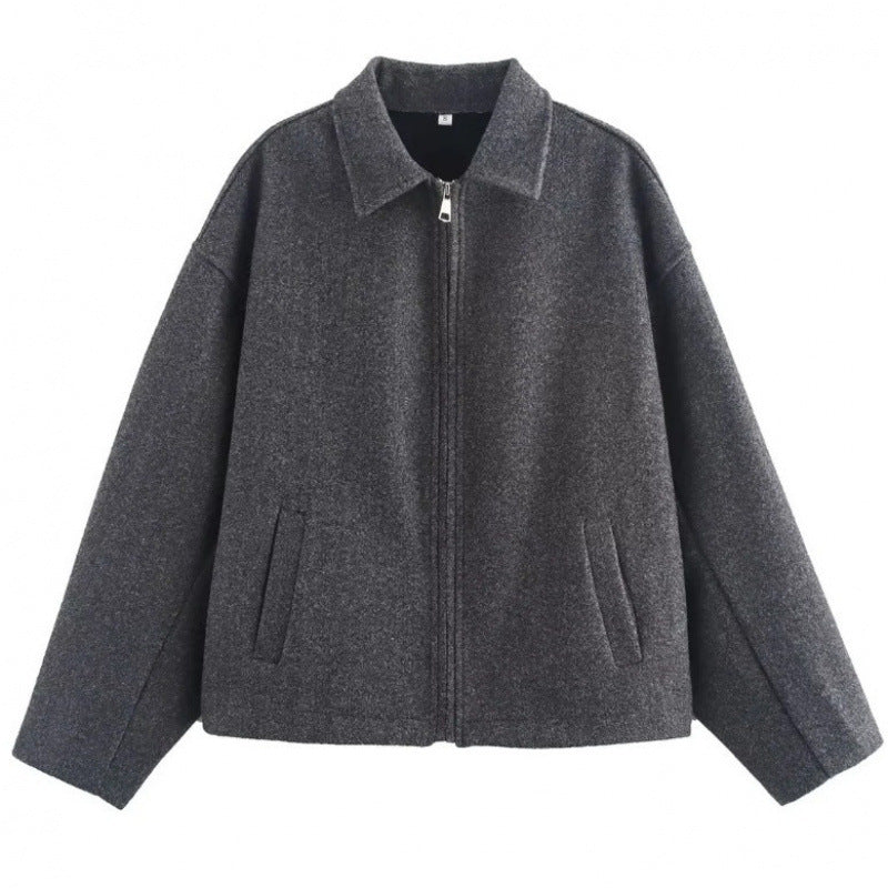 Damen modische Kurzjacke im lässigen Oversize-Stil mit eleganten Details R&B