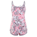 Damen lässiger Strandtop mit Shorts R&B