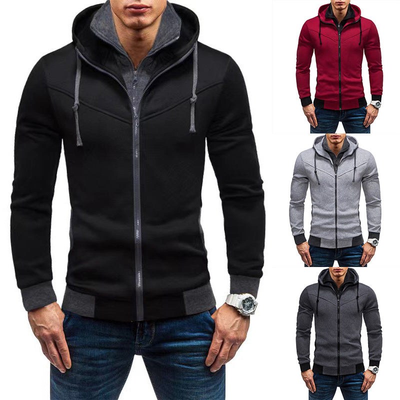 Herren Fleece-Kapuzenjacke mit stylischem Design und praktischen Taschen R&B