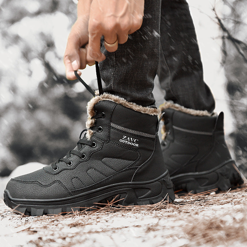 Damen warme Outdoor-Winterstiefel mit isolierender Polsterung und rutschfester Sohle R&B