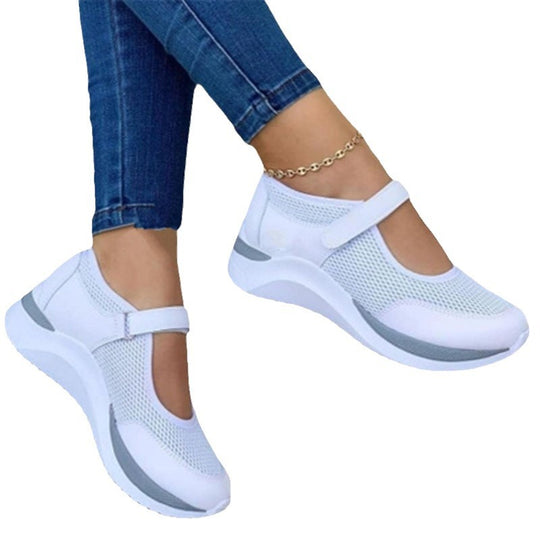 Damen Bequeme Sneaker mit verstellbarem Riemen und atmungsaktivem Obermaterial R&B