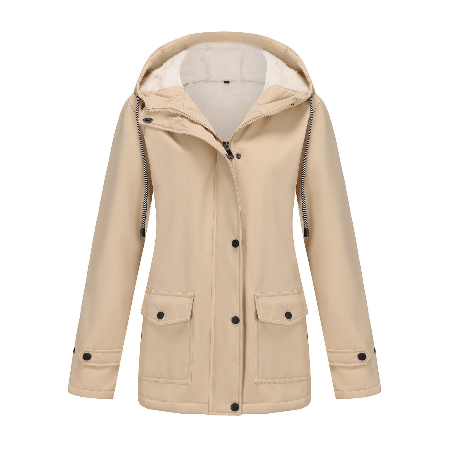 Damen Kapuzenjacke mit weichem Fleece-Futter