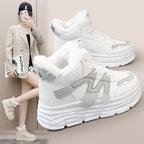 Damen modische High-Top Sneakers mit kuscheligem Innenfutter und robustem Profil R&B