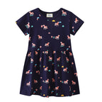 Mädchen Kurzarm Kleid mit verspieltem Einhorn-Motiv R&B