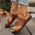 Damen Sandalen mit glänzendem Detail R&B