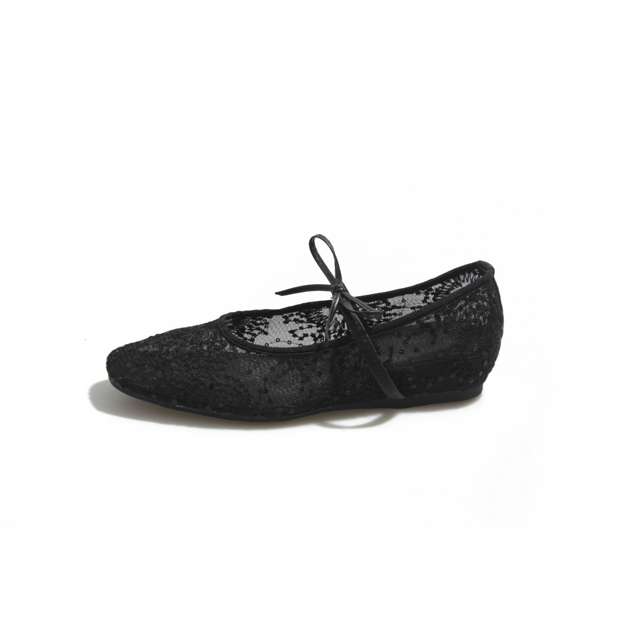 Damen Ballerinas mit zartem Spitzen-Design und eleganter Schleifenverzierung R&B