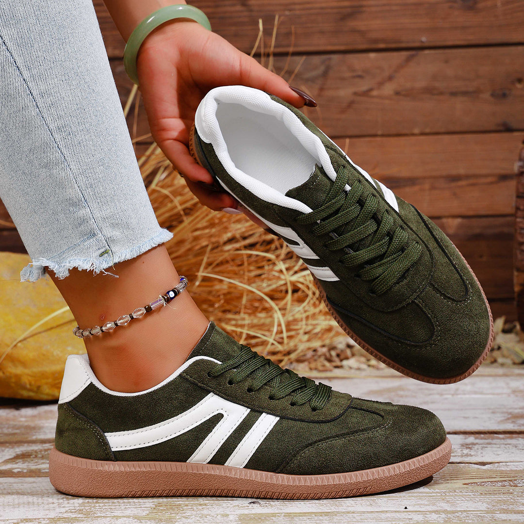 Damen Sportliche Sneakers aus hochwertigem Wildleder mit atmungsaktiver Sohle R&B
