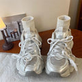 Damen Sportliche High-Top Sneakers mit atmungsaktivem Mesh-Obermaterial und modischem Design R&B