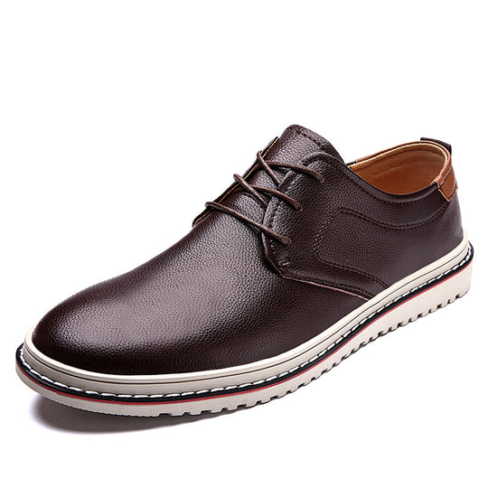 Herren Elegante Freizeit-Schnürschuhe aus hochwertigem Leder R&B