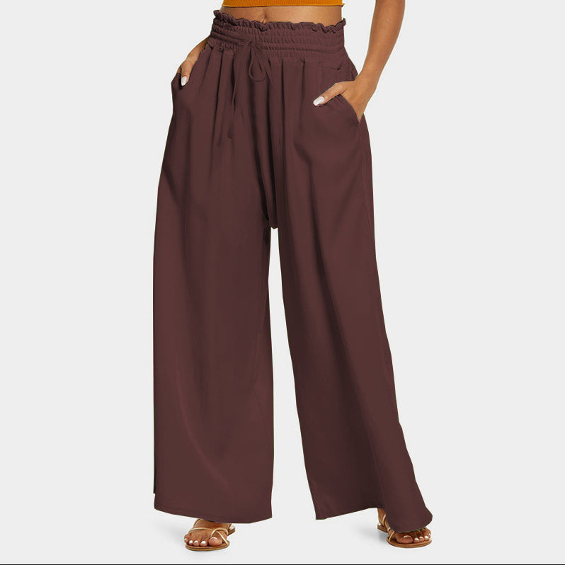 Damen Weit geschnittene Hose mit elastischem Bund und praktischen Taschen R&B