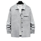 Herren lässige Freizeitjacke mit strukturiertem Design und praktischen Taschen R&B