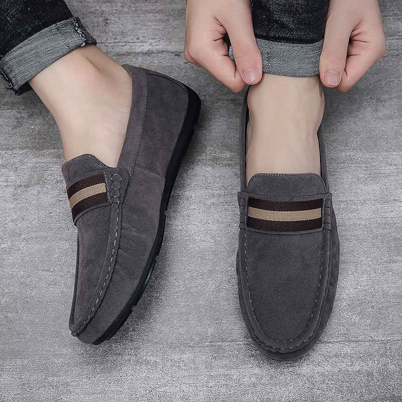 Damen Mokassins mit modischem elastischem Riemen und weichem Innenfutter