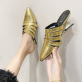 Damen elegante Sling Mules mit geometrischem Design R&B
