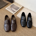 Damen Elegante Schnürschuhe mit doppeltem Schnallenverschluss und perforierten Details R&B