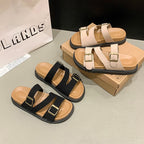 Damen Komfortable Sandalen mit verstellbaren Schnallen und weichem Fußbett EB