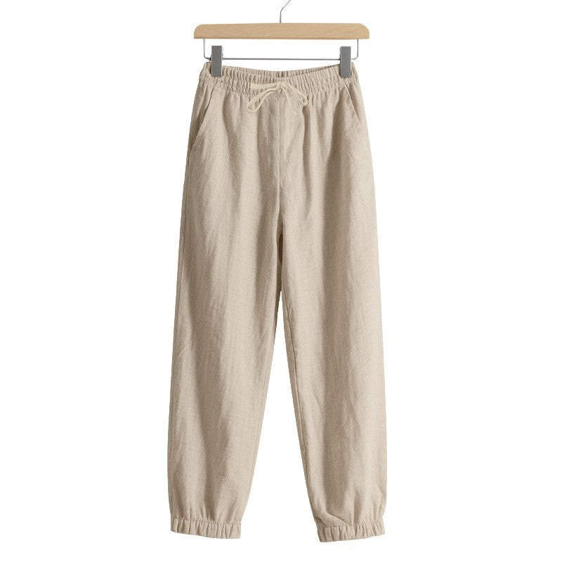 Damen lässige Freizeithose mit lockerem Schnitt und elastischem Bund R&B